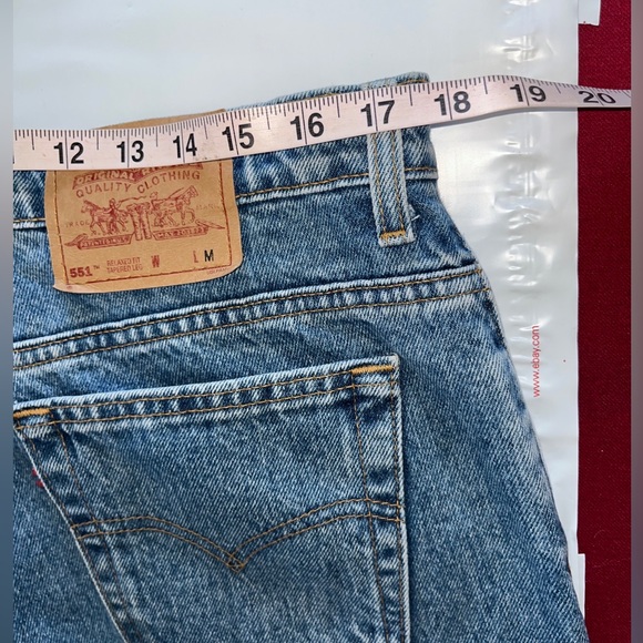LEVI'S® 551 Relaxed Fit straight leg Blue Jeans 36 Medium Wash Cotton pants mens - Picture 6 of 9